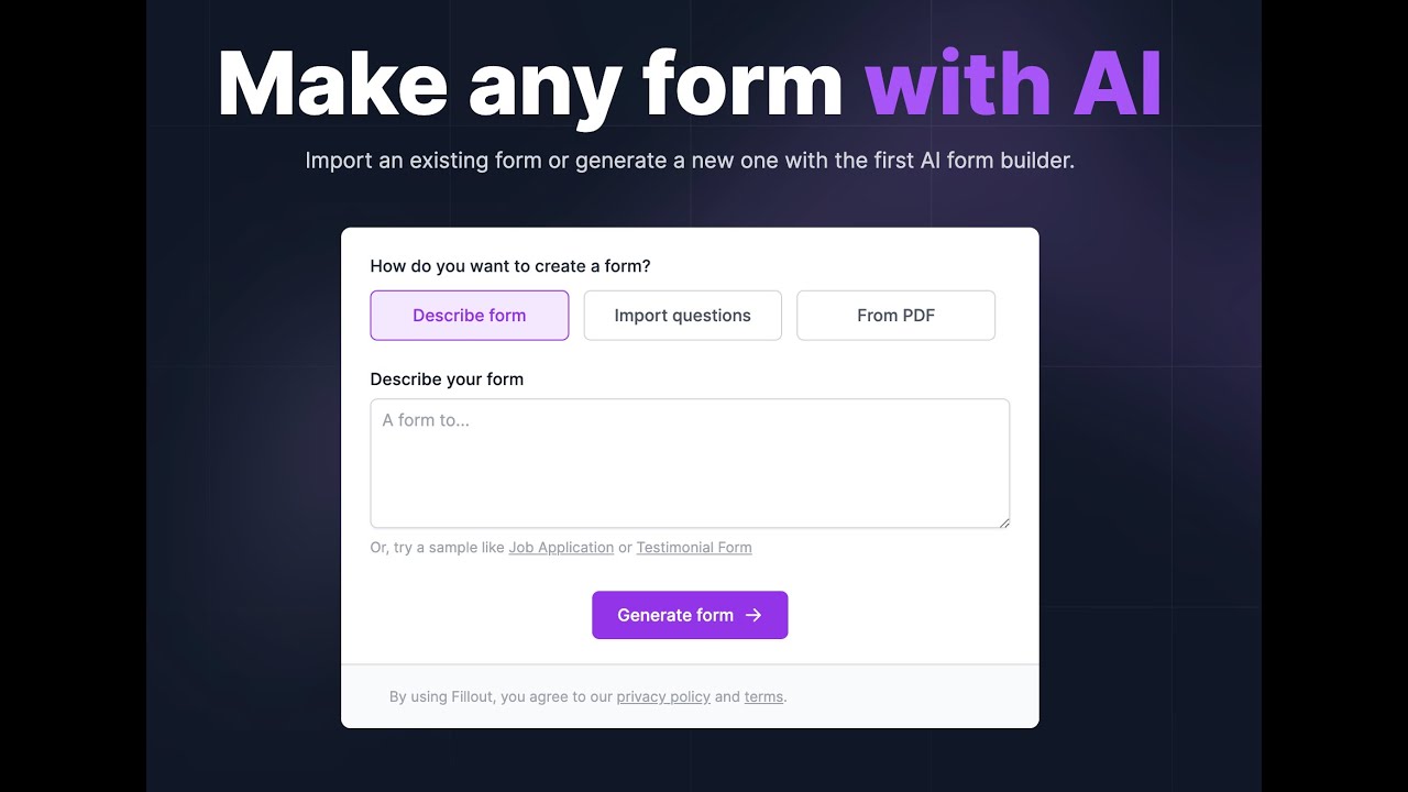 AI Form Importer