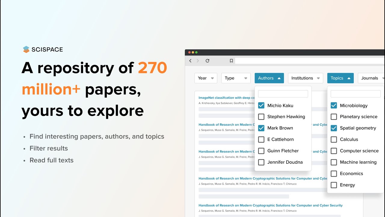 Introducing SciSpace — Discover, read, and understand scientific literature!