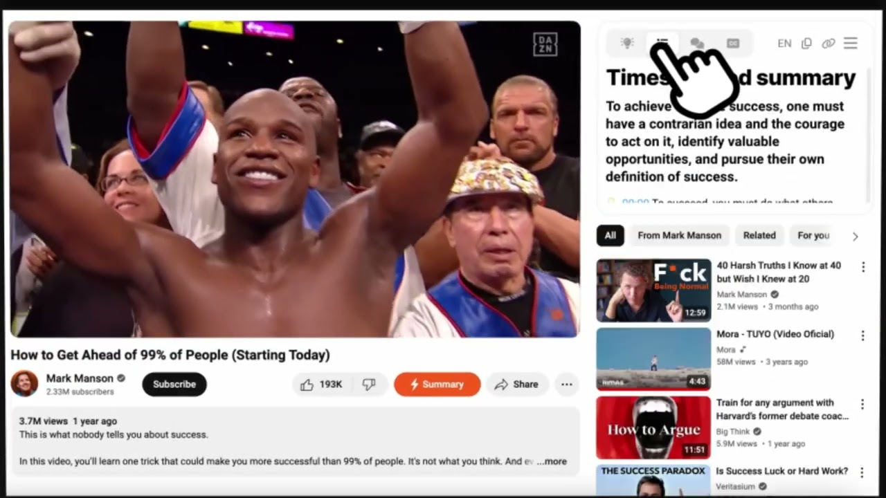 Eightify — Turn Youtube video into Summary with 8 key ideas, using GPT (iOS, Android, Chrome)