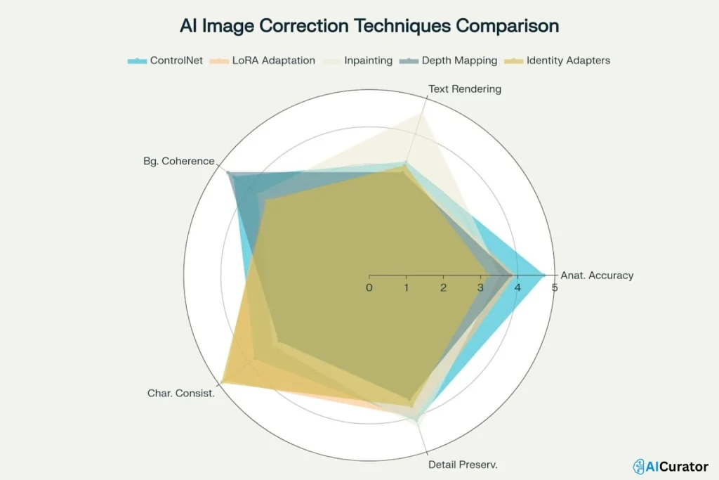 AI Image Correction Techniques Comparison