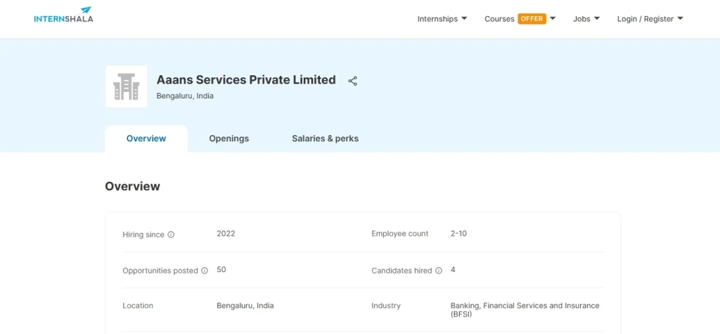 Aaans Services Private Limited