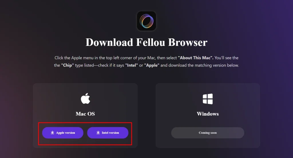 Download Fellou AI for Mac OS