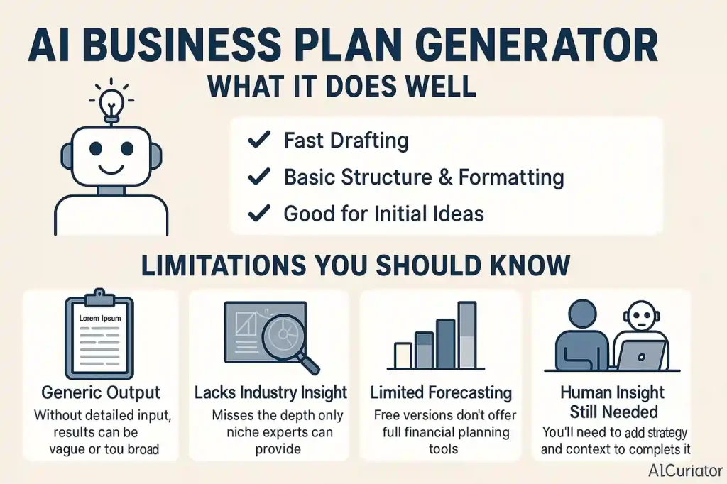limitations of AI business plan generators