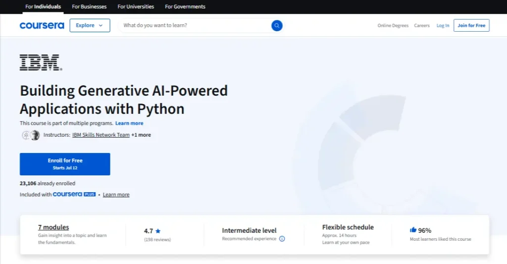 Building Generative AI-Powered Applications with Python – IBM