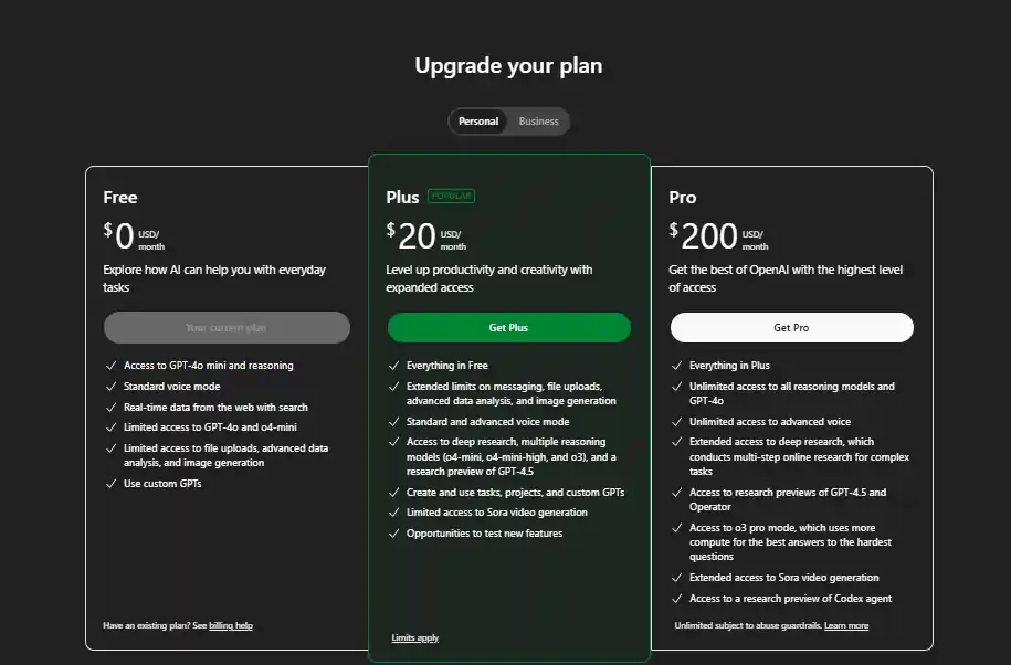 Codex CLI Pricing