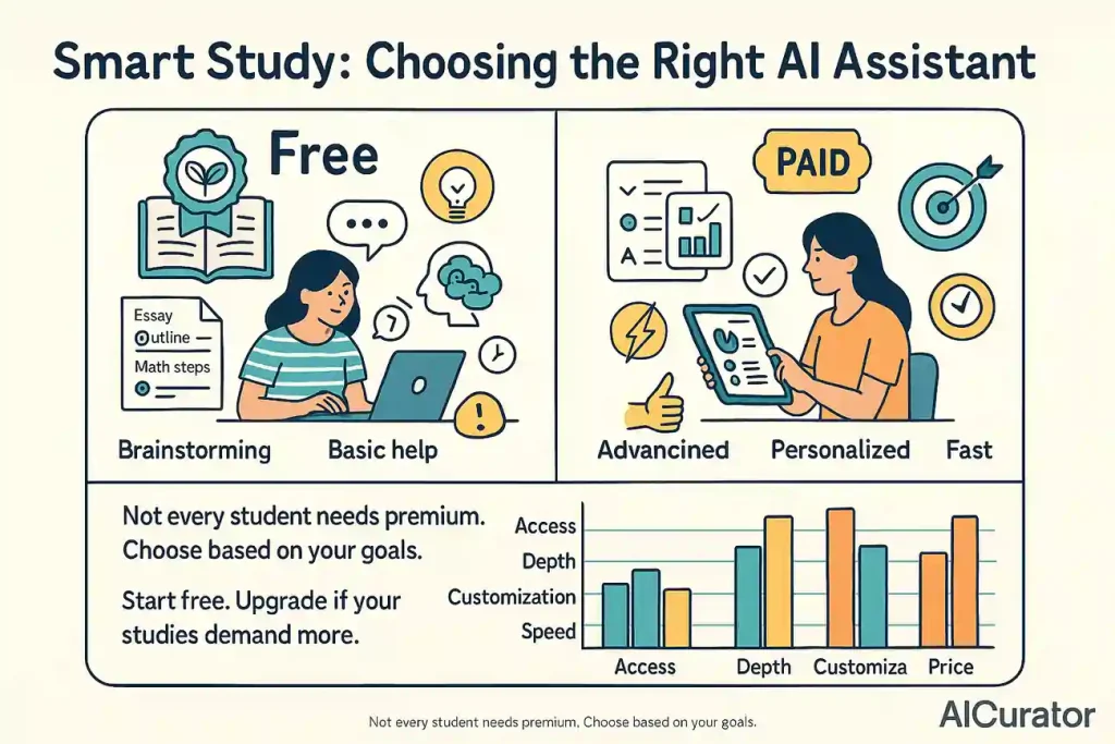 Free vs. Paid AI Study Assistants