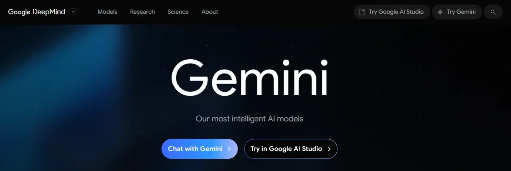 Gemini 2.5 Pro Homepage
