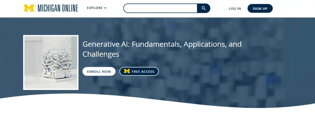 Generative AI Fundamentals, Applications, and Challenges – University of Michigan