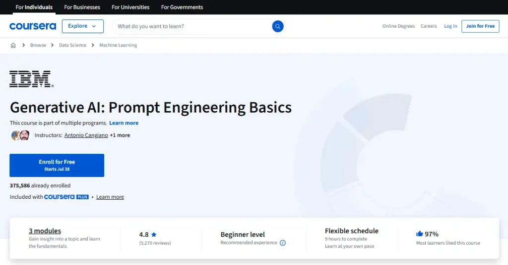 Generative AI Prompt Engineering Basics (IBM)