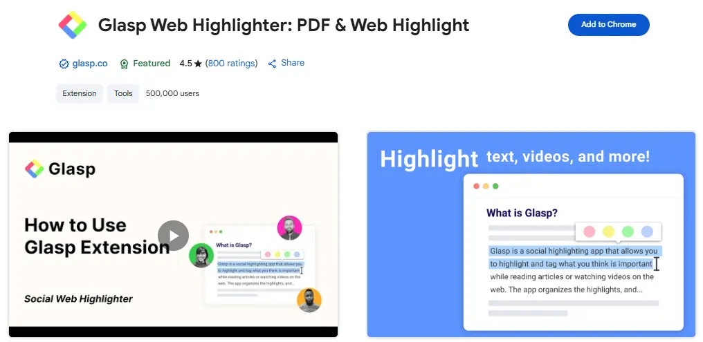 Glasp AI Chrome Extension