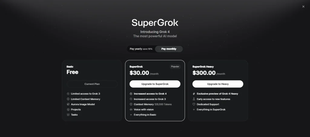 Grok 4 Pricing and Access