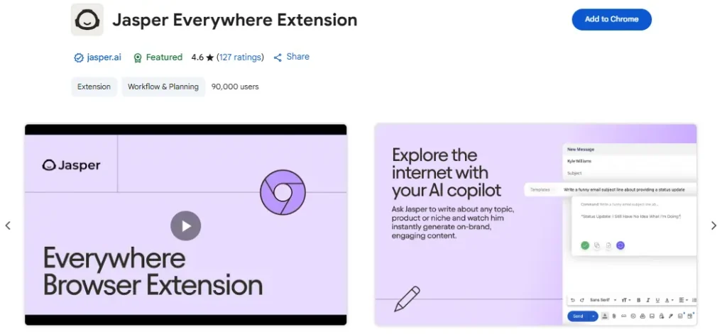 Jasper Chrome Extension