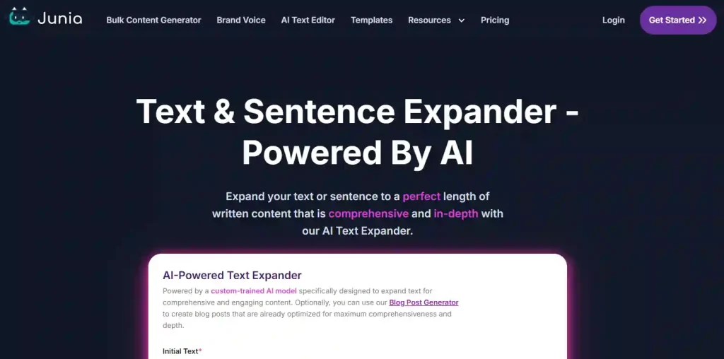 Junia.ai Text Expander