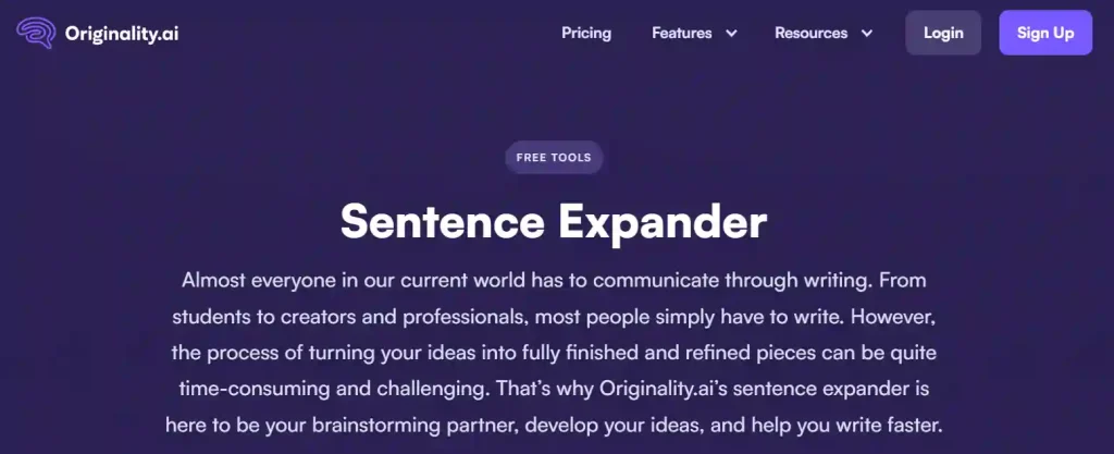 Originality.ai Sentence Expander
