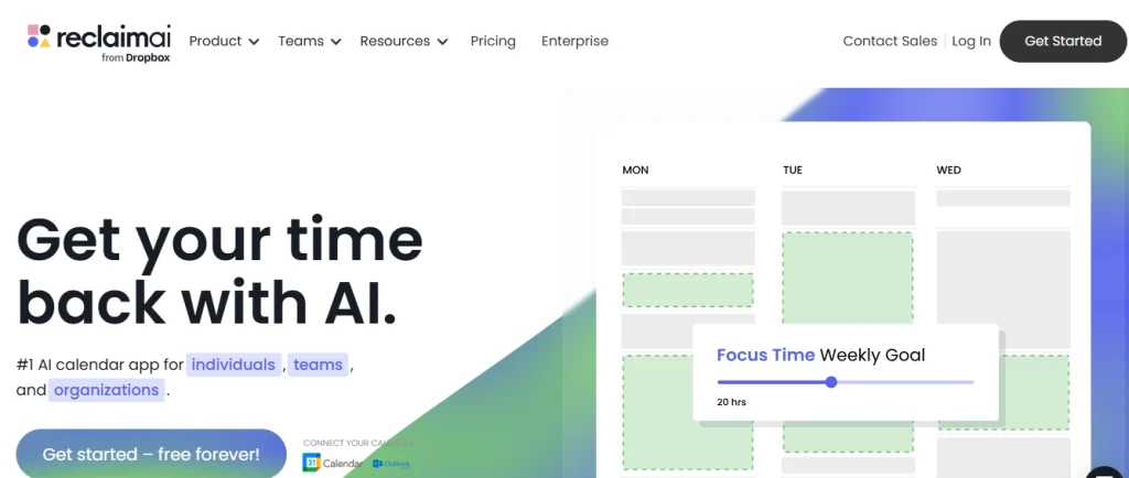 Reclaim AI - Smart Calendar and Time Management