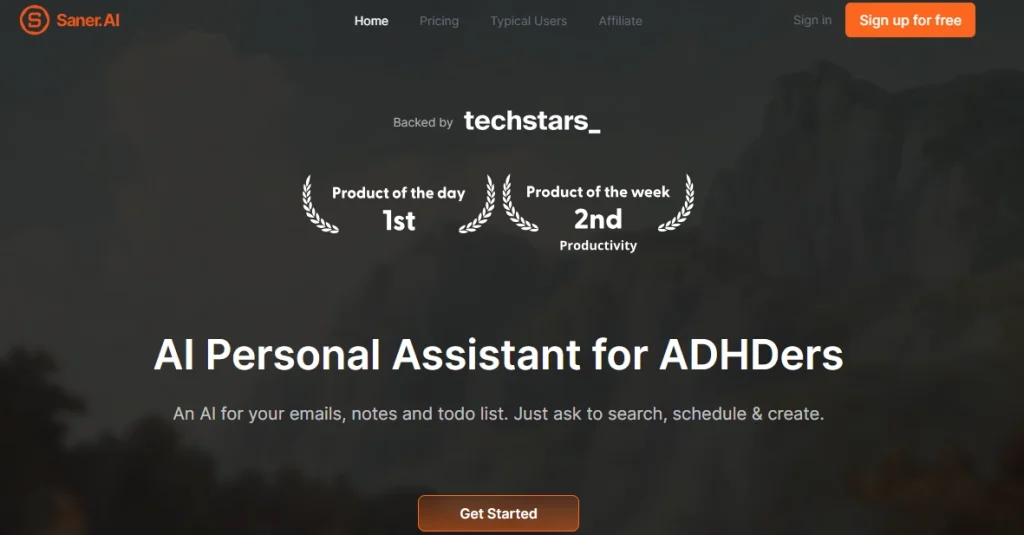 Saner AI - Your Personal ADHD Assistant