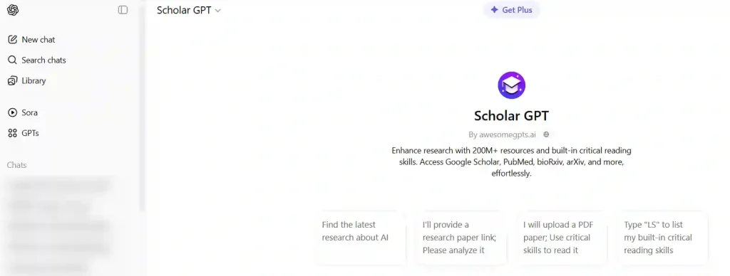 Scholar GPT