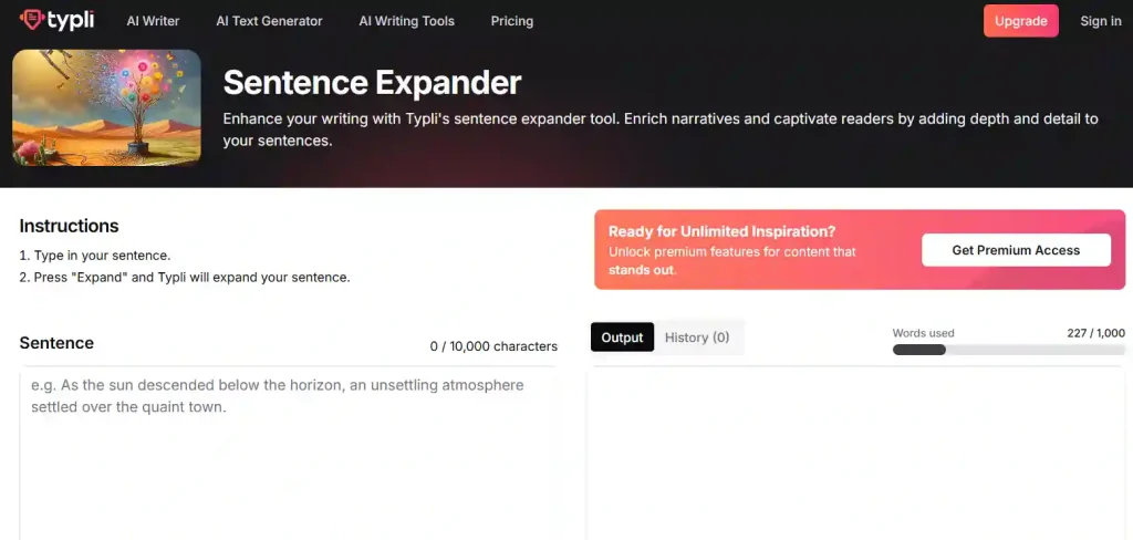 Typli.ai Sentence Expander