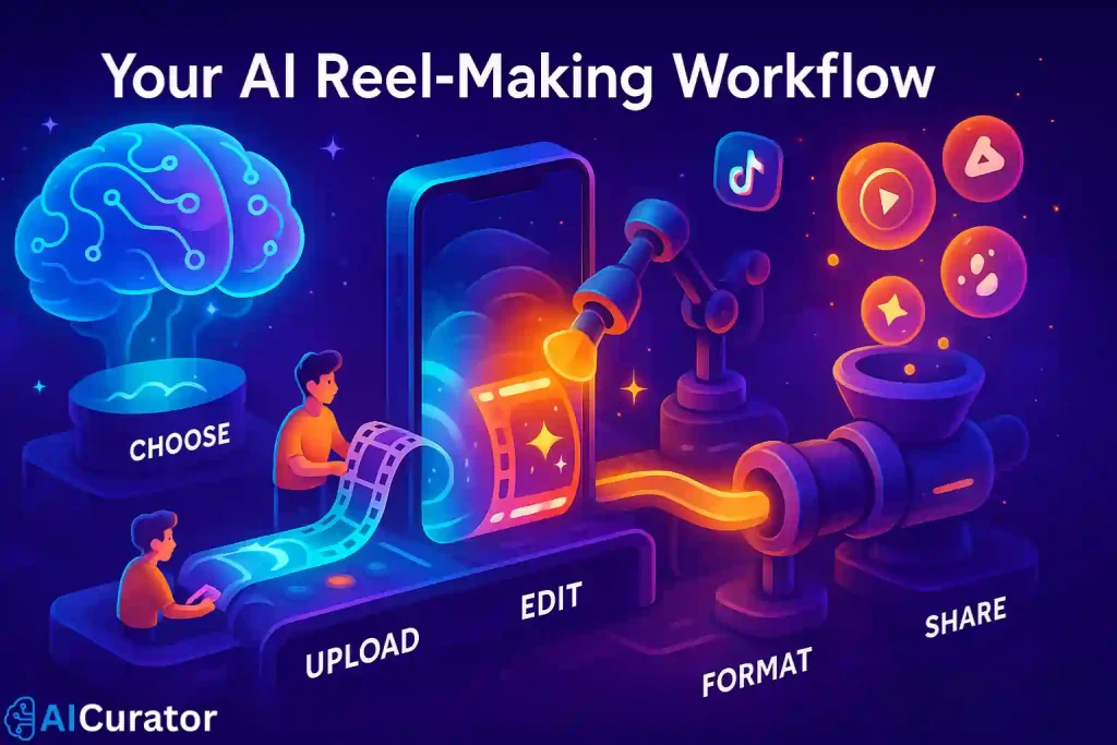 AI Video Editing Step by Step Reel Creation Workflow