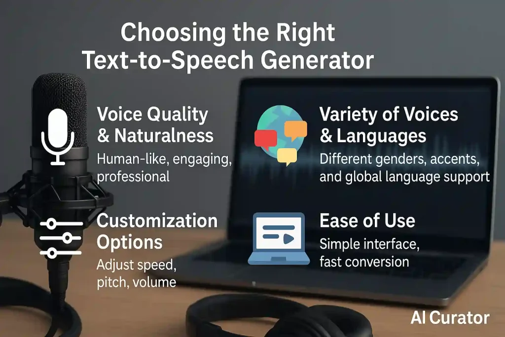 Choosing Text to Speech Generator