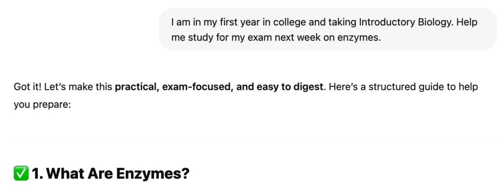Describe Topic in ChatGPT Study Mode