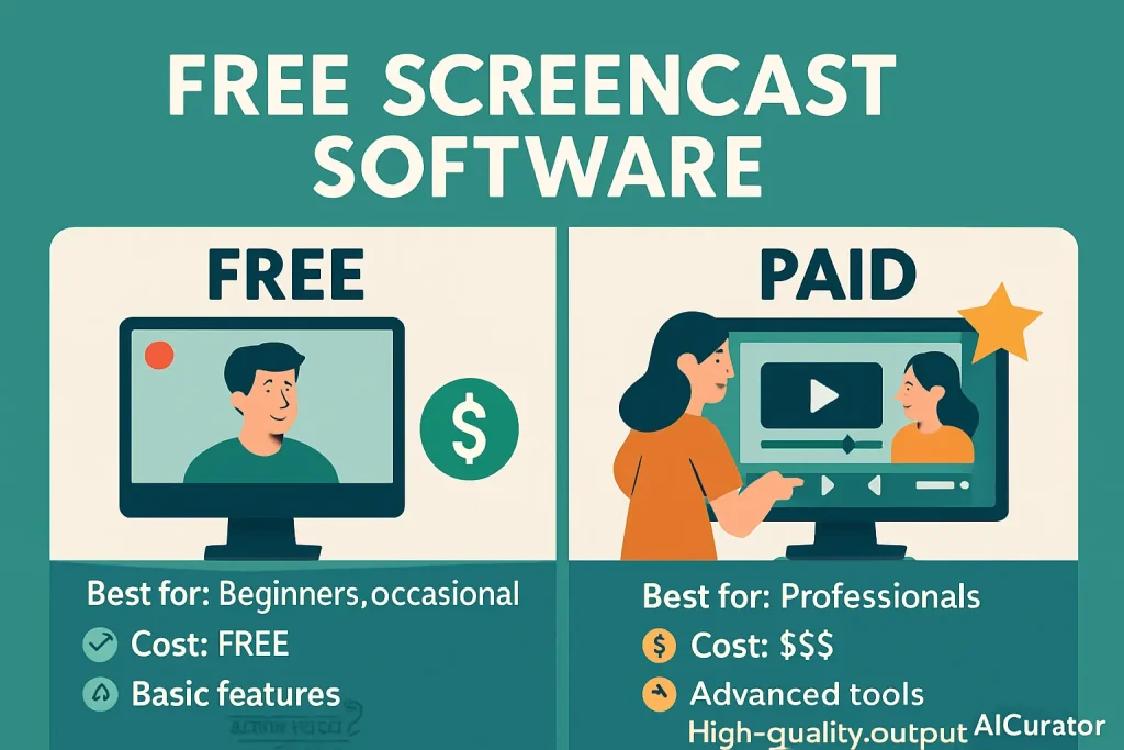 Free or Paid Screencast Softwares
