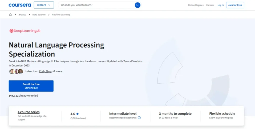 Natural Language Processing Specialisation (Coursera)