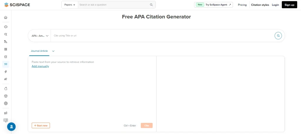 SciSpace Citation Generator