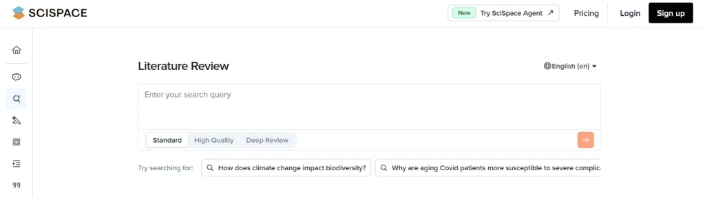 SciSpace Literature Review Automation
