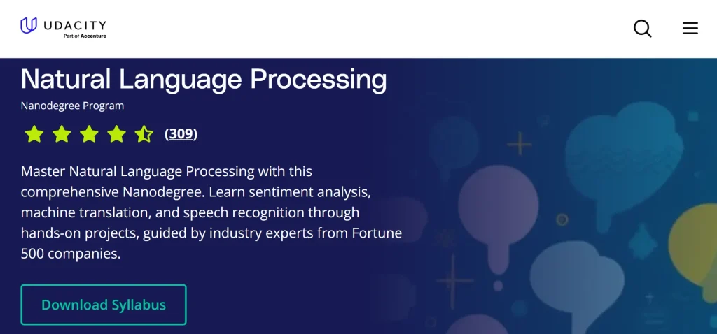Natural Language Processing Nanodegree Program by Udacity