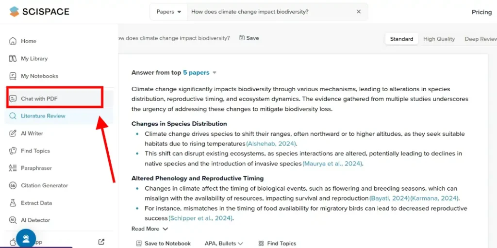 SciSpace Chat with PDF