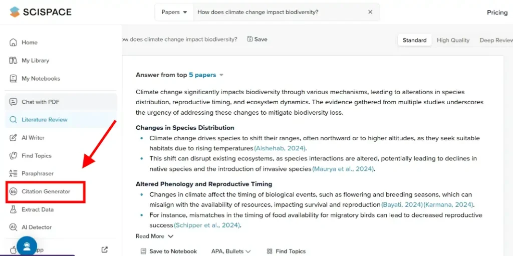 SciSpace Citation Generator
