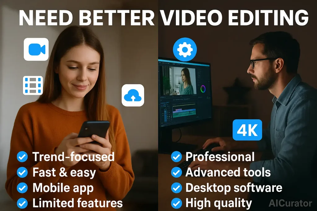 Smartphone editing vs professional desktop editing