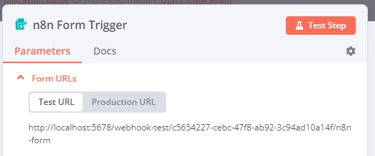 n8n Form Trigger node