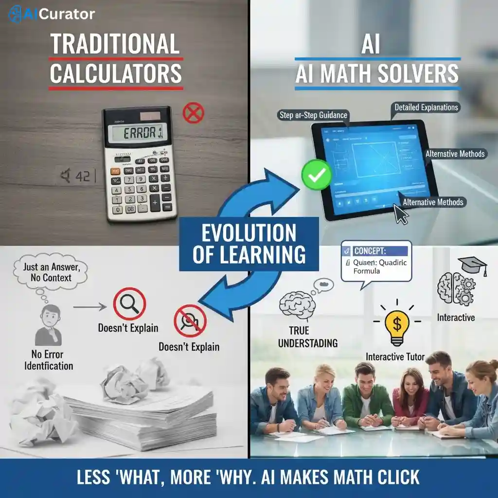 AI math solver vs outdated traditional calculators
