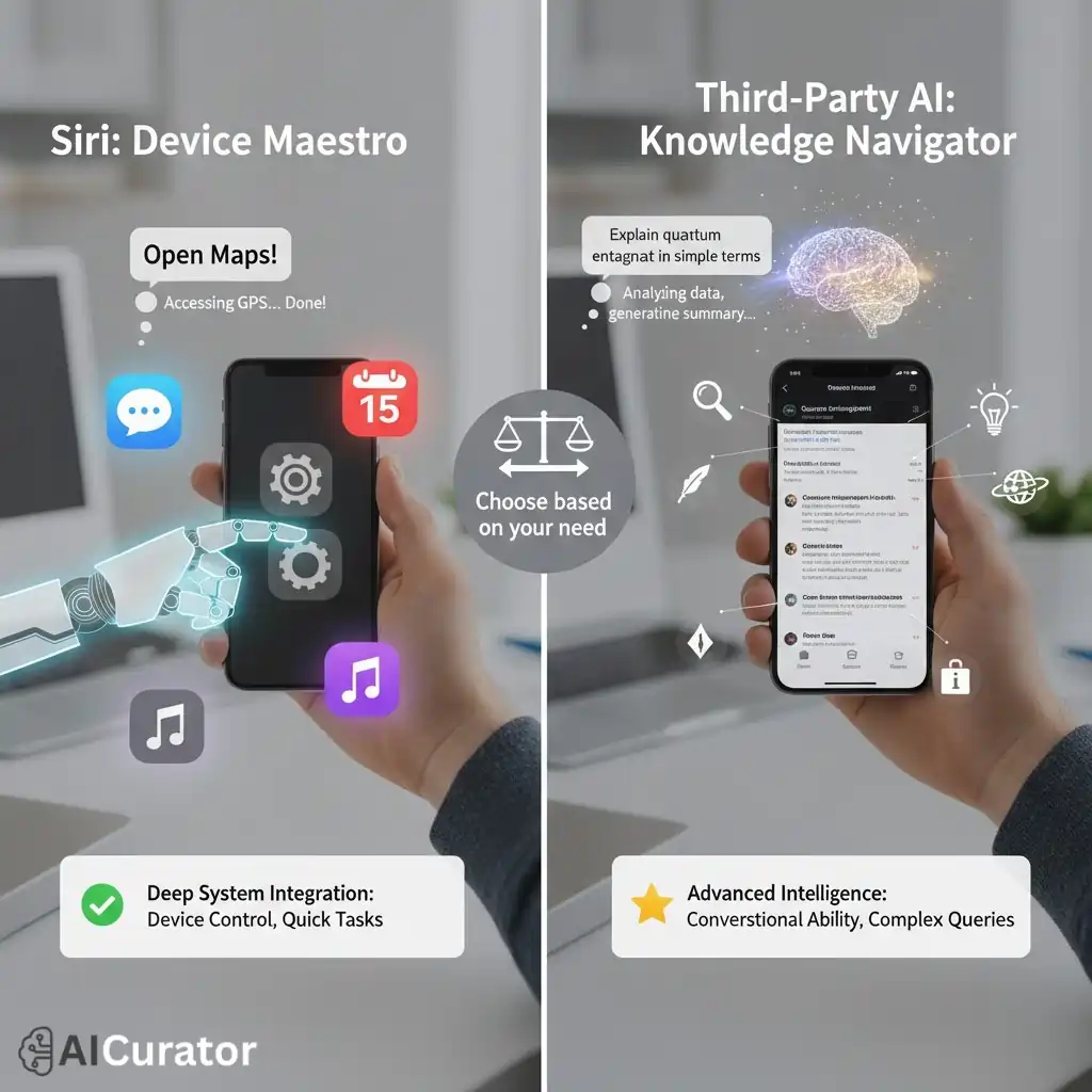 Siri Vs third-party AI assistants