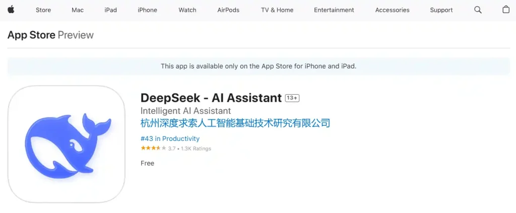 DeepSeek AI Assistant for iPhone