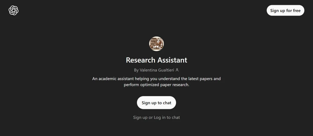 Research Assistant ChatGPT