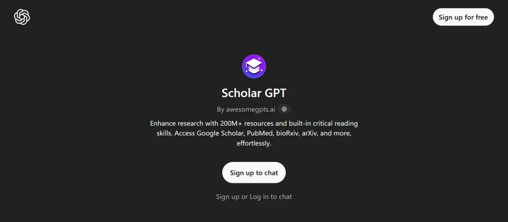 Scholar GPT